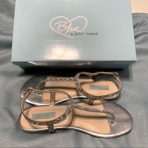 Betsey Johnson Silver Sandals
